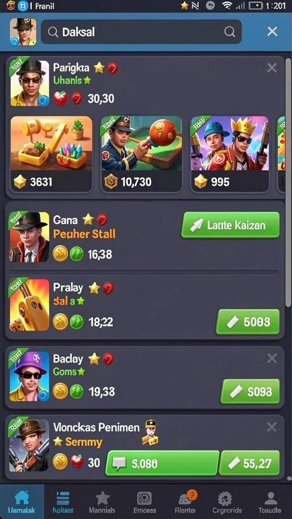 bima11 - Screenshot menunjukkan menu utama BIMA11 yang menarik.