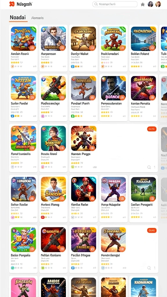 mainduit - Tangkapan layar menampilkan level pertama yang penuh warna.